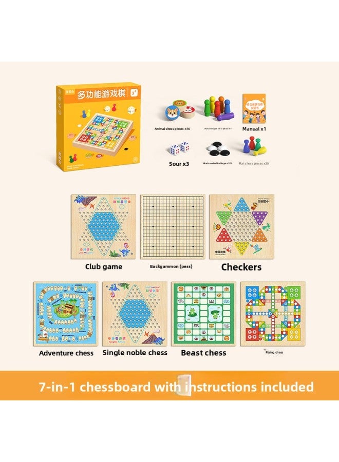 Flying Chess Backgammon Children's Day Gift Version Chess Educational Toys All-In-One Chess Board for Boys